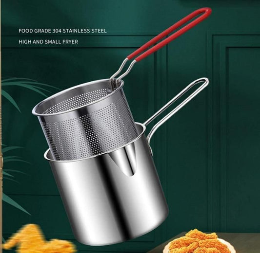 The Secret to Perfectly Crispy Snacks at Home — Stainless Steel Deep Fryer Pot.